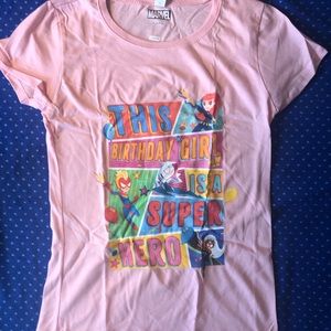 Birthday Girl Superhero T-shirt